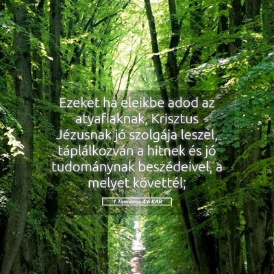 Picture 05 - 1 Timóteus 4:6 KAR - Ezeket ha eleikbe adod az atyafiaknak, Krisztus - Bible Verse Picture
