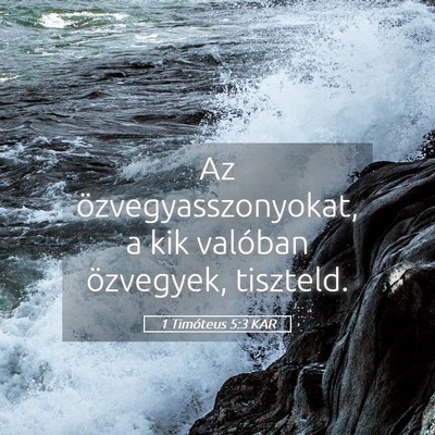 Picture 05 - 1 Timóteus 5:3 KAR - Az özvegyasszonyokat, a kik valóban özvegyek, - Bible Verse Picture