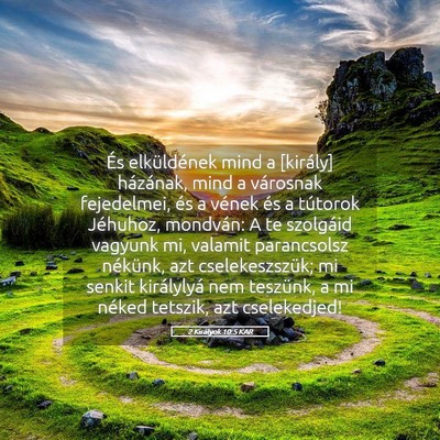 Picture 05 - 2 Királyok 10:5 KAR - És elküldének mind a [király] házának, mind - Bible Verse Picture