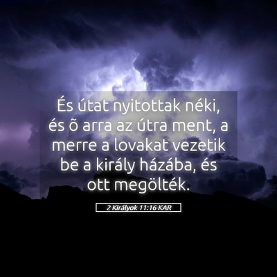 Picture 05 - 2 Királyok 11:16 KAR - És útat nyitottak néki, és õ arra az útra - Bible Verse Picture