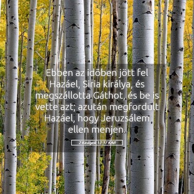 Picture 05 - 2 Királyok 12:17 KAR - Ebben az idõben jött fel Hazáel, Siria - Bible Verse Picture