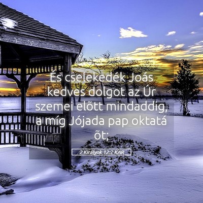 Picture 05 - 2 Királyok 12:2 KAR - És cselekedék Joás kedves dolgot az Úr szemei - Bible Verse Picture