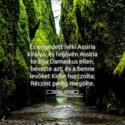 Picture 05 - 2 Királyok 16:9 KAR - És engedett néki Assiria királya, és - Bible Verse Picture