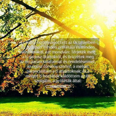 Picture 05 - 2 Királyok 17:13 KAR - És mikor bizonyságot tett az Úr Izráelben és - Bible Verse Picture
