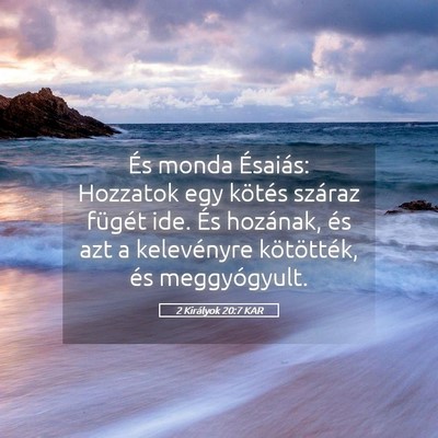 Picture 05 - 2 Királyok 20:7 KAR - És monda Ésaiás: Hozzatok egy kötés száraz - Bible Verse Picture