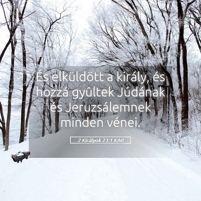 Picture 05 - 2 Királyok 23:1 KAR - És elküldött a király, és hozzá gyûltek - Bible Verse Picture