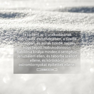 Picture 05 - 2 Királyok 25:1 KAR - És történt az õ uralkodásának kilenczedik - Bible Verse Picture