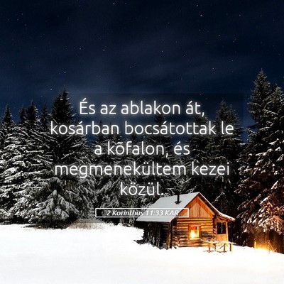 Picture 05 - 2 Korinthus 11:33 KAR - És az ablakon át, kosárban bocsátottak le a - Bible Verse Picture