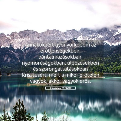 Picture 05 - 2 Korinthus 12:10 KAR - Annakokáért gyönyörködöm az - Bible Verse Picture