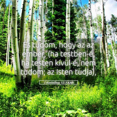 Picture 05 - 2 Korinthus 12:3 KAR - És tudom, hogy az az ember, (ha testben-é, ha - Bible Verse Picture
