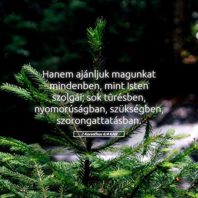 Picture 05 - 2 Korinthus 6:4 KAR - Hanem ajánljuk magunkat mindenben, mint Isten - Bible Verse Picture