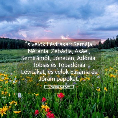 Picture 05 - 2 Krónika 17:8 KAR - És velök Lévitákat: Semája, Nétánia, - Bible Verse Picture