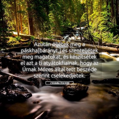 Picture 05 - 2 Krónika 35:6 KAR - Azután öljétek meg a páskha[bárányt,] és - Bible Verse Picture