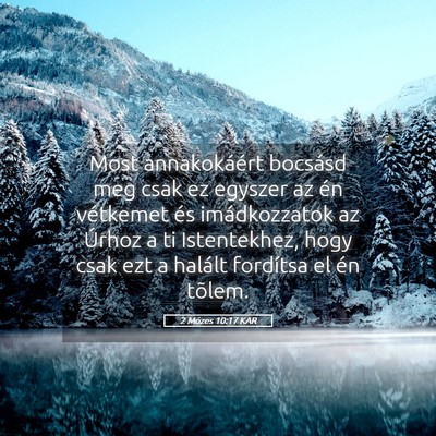 Picture 05 - 2 Mózes 10:17 KAR - Most annakokáért bocsásd meg csak ez egyszer - Bible Verse Picture