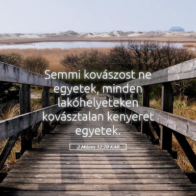 Picture 05 - 2 Mózes 12:20 KAR - Semmi kovászost ne egyetek, minden - Bible Verse Picture