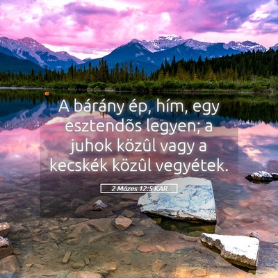 Picture 05 - 2 Mózes 12:5 KAR - A bárány ép, hím, egy esztendõs legyen; a - Bible Verse Picture