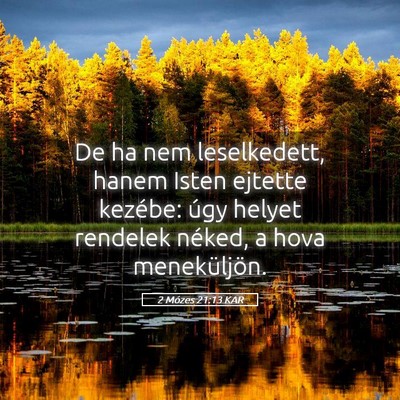 Picture 05 - 2 Mózes 21:13 KAR - De ha nem leselkedett, hanem Isten ejtette - Bible Verse Picture
