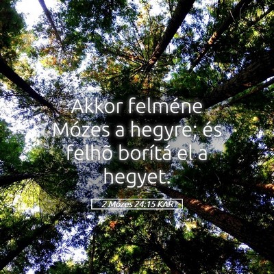 Picture 05 - 2 Mózes 24:15 KAR - Akkor felméne Mózes a hegyre; és felhõ - Bible Verse Picture