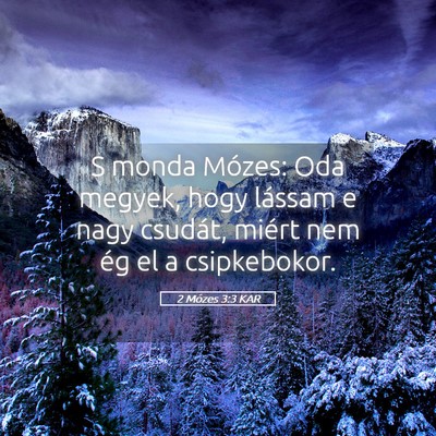 Picture 05 - 2 Mózes 3:3 KAR - S monda Mózes: Oda megyek, hogy lássam e nagy - Bible Verse Picture