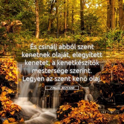 Picture 05 - 2 Mózes 30:25 KAR - És csinálj abból szent kenetnek olaját, - Bible Verse Picture
