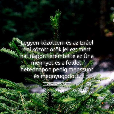 Picture 05 - 2 Mózes 31:17 KAR - Legyen közöttem és az Izráel fiai között - Bible Verse Picture