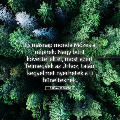 Picture 05 - 2 Mózes 32:30 KAR - És másnap monda Mózes a népnek: Nagy bûnt - Bible Verse Picture
