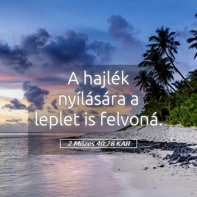 Picture 05 - 2 Mózes 40:28 KAR - A hajlék nyílására a leplet is - Bible Verse Picture
