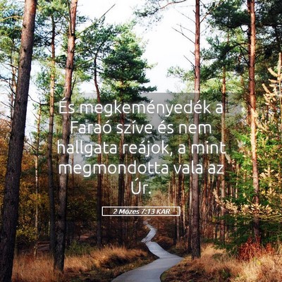 Picture 05 - 2 Mózes 7:13 KAR - És megkeményedék a Faraó szíve és nem - Bible Verse Picture