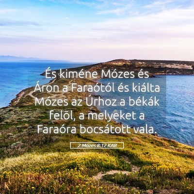 Picture 05 - 2 Mózes 8:12 KAR - És kiméne Mózes és Áron a Faraótól és - Bible Verse Picture