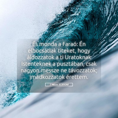 Picture 05 - 2 Mózes 8:28 KAR - És monda a Faraó: Én elbocsátlak titeket, - Bible Verse Picture