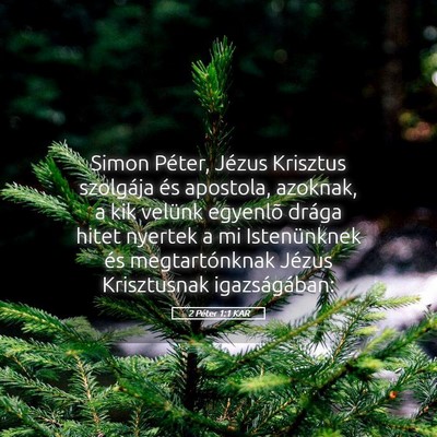 Picture 05 - 2 Péter 1:1 KAR - Simon Péter, Jézus Krisztus szolgája és - Bible Verse Picture