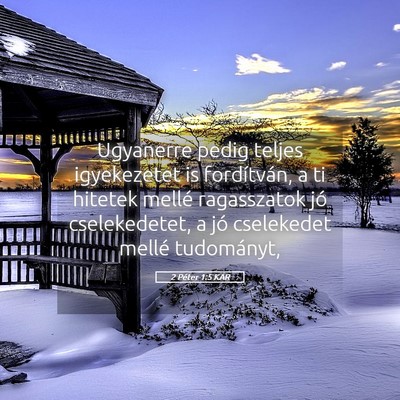 Picture 05 - 2 Péter 1:5 KAR - Ugyanerre pedig teljes igyekezetet is - Bible Verse Picture