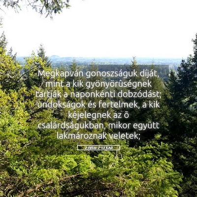 Picture 05 - 2 Péter 2:13 KAR - Megkapván gonoszságuk díját, mint a kik - Bible Verse Picture