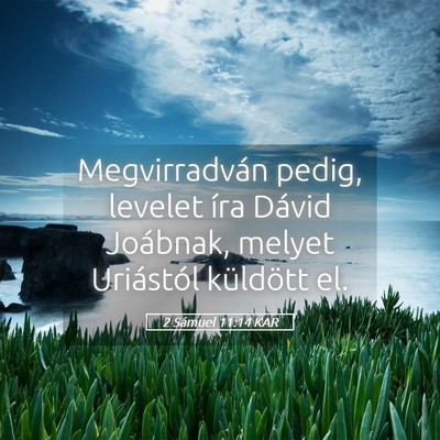 Picture 05 - 2 Sámuel 11:14 KAR - Megvirradván pedig, levelet íra Dávid - Bible Verse Picture