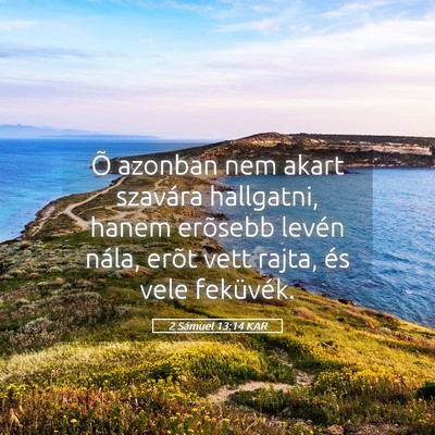 Picture 05 - 2 Sámuel 13:14 KAR - Õ azonban nem akart szavára hallgatni, hanem - Bible Verse Picture