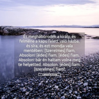 Picture 05 - 2 Sámuel 18:33 KAR - És megháborodék a király, és felméne a kapu - Bible Verse Picture