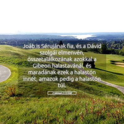 Picture 05 - 2 Sámuel 2:13 KAR - Joáb is Sérujának fia, és a Dávid szolgái - Bible Verse Picture