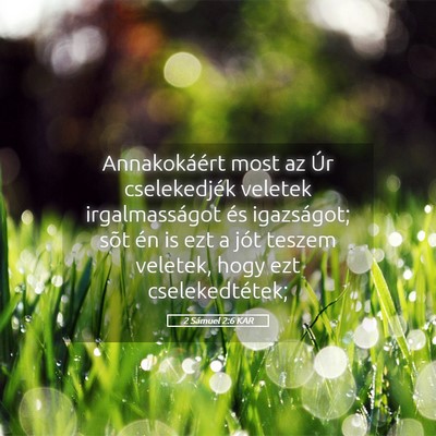 Picture 05 - 2 Sámuel 2:6 KAR - Annakokáért most az Úr cselekedjék veletek - Bible Verse Picture