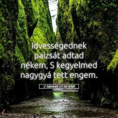 Picture 05 - 2 Sámuel 22:36 KAR - Idvességednek paizsát adtad nékem, S kegyelmed - Bible Verse Picture