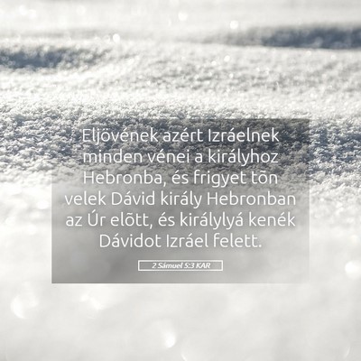 Picture 05 - 2 Sámuel 5:3 KAR - Eljövének azért Izráelnek minden vénei a - Bible Verse Picture