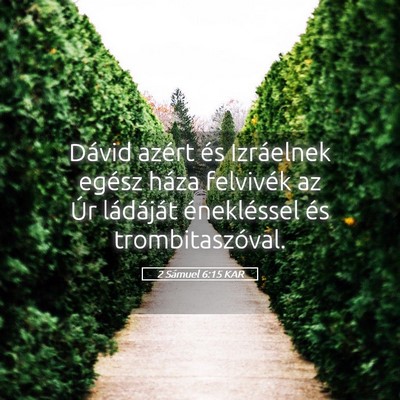 Picture 05 - 2 Sámuel 6:15 KAR - Dávid azért és Izráelnek egész háza - Bible Verse Picture