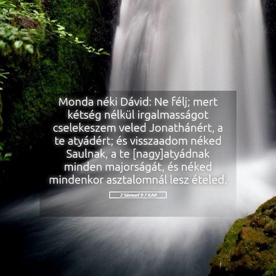 Picture 05 - 2 Sámuel 9:7 KAR - Monda néki Dávid: Ne félj; mert kétség - Bible Verse Picture