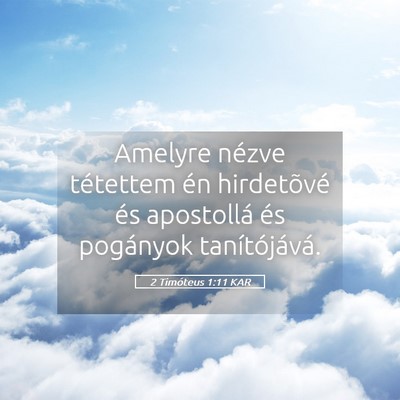 Picture 05 - 2 Timóteus 1:11 KAR - Amelyre nézve tétettem én hirdetõvé és - Bible Verse Picture