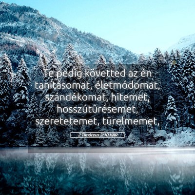 Picture 05 - 2 Timóteus 3:10 KAR - Te pedig követted az én tanításomat, - Bible Verse Picture