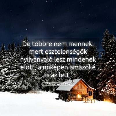 Picture 05 - 2 Timóteus 3:9 KAR - De többre nem mennek: mert esztelenségök - Bible Verse Picture