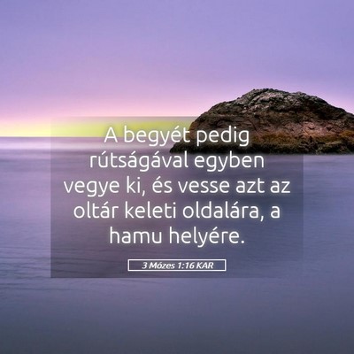 Picture 05 - 3 Mózes 1:16 KAR - A begyét pedig rútságával egyben vegye ki, - Bible Verse Picture