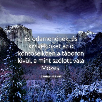 Picture 05 - 3 Mózes 10:5 KAR - És odamenének, és kivivék õket az õ - Bible Verse Picture