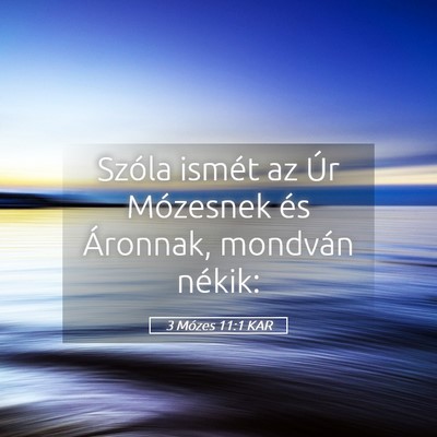 Picture 05 - 3 Mózes 11:1 KAR - Szóla ismét az Úr Mózesnek és Áronnak, - Bible Verse Picture