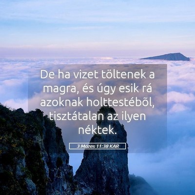 Picture 05 - 3 Mózes 11:38 KAR - De ha vizet töltenek a magra, és úgy esik rá - Bible Verse Picture