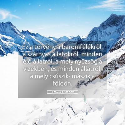 Picture 05 - 3 Mózes 11:46 KAR - Ez a törvény a baromfélékrõl, a szárnyas - Bible Verse Picture